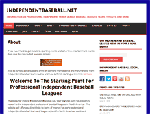 Tablet Screenshot of independentbaseball.net